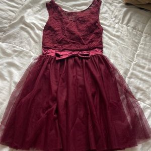 maroon dress